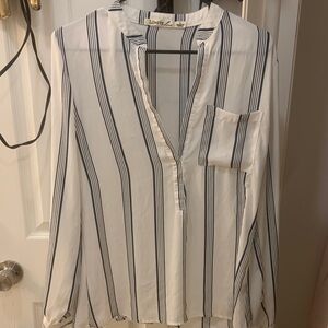 Liberty Navy and White Striped Blouse